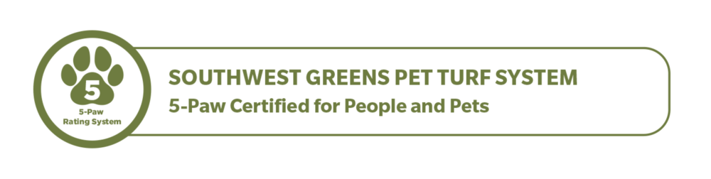 Southwest Greens of Huntsville Pet Turf System 5-Paw Certified for People and Pets