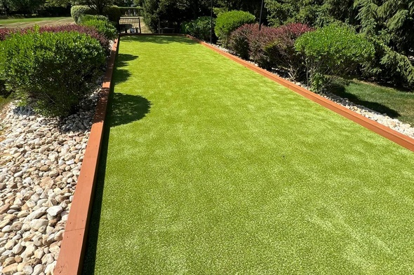 Huntsville Bocce Ball Court featuring artificial grass