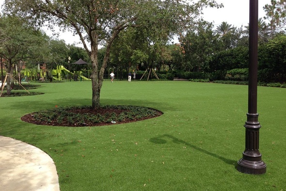 Huntsville commercial artificial grass landscaping