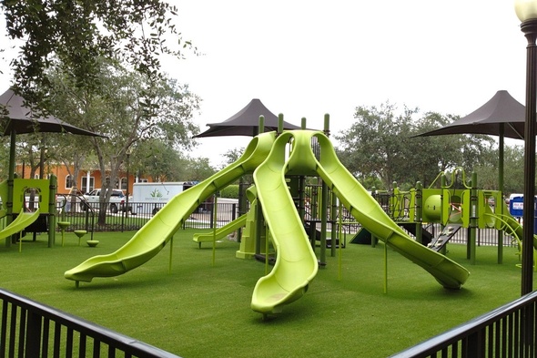 Huntsville playground with artificial turf