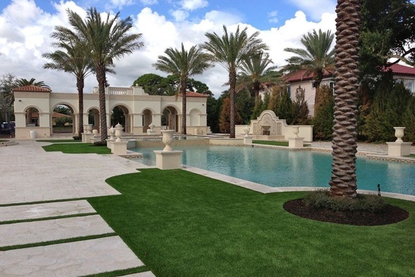 Huntsville artificial grass landscaping for resorts and event spaces